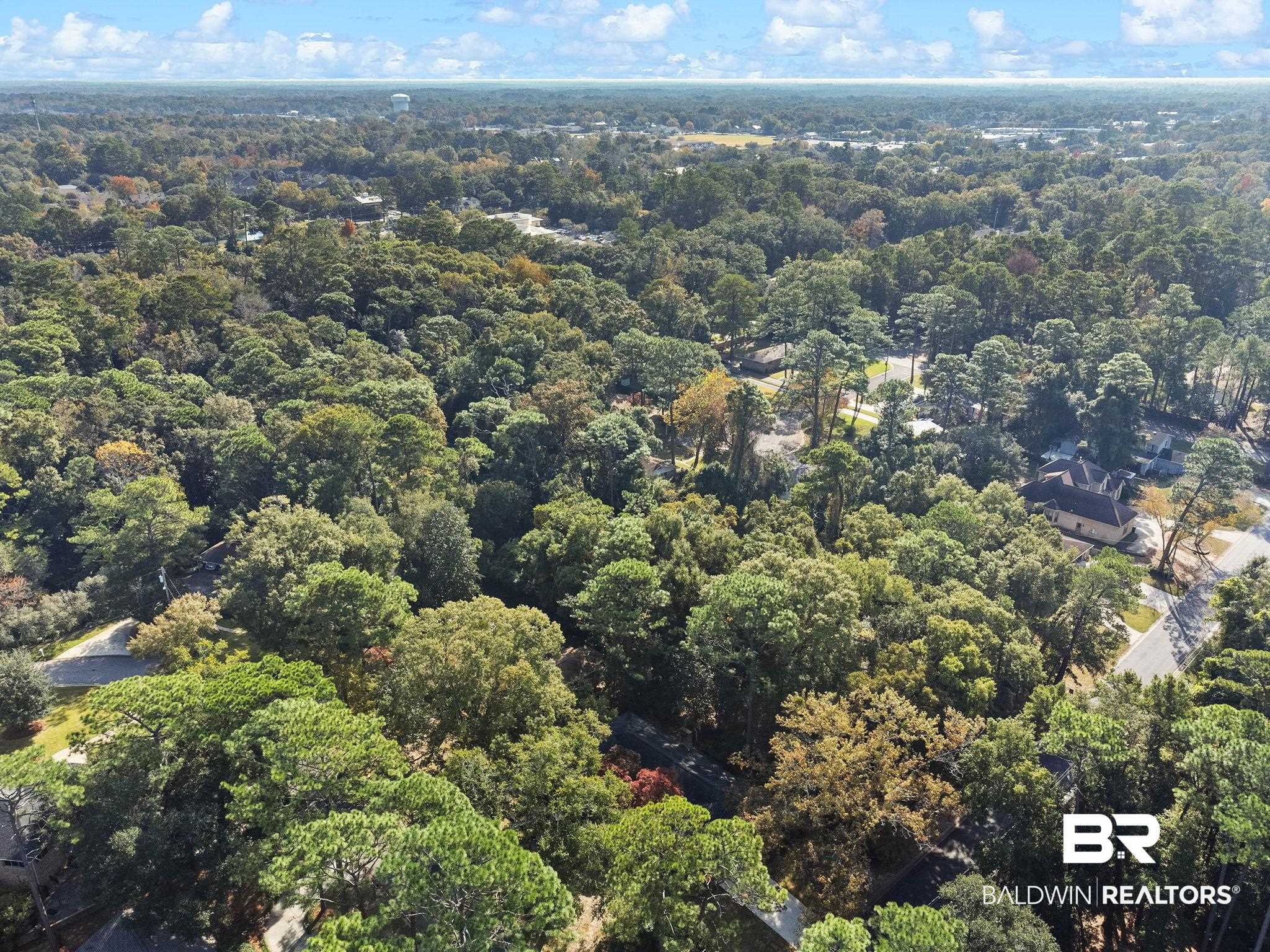 752 Evergreen Street Fairhope, AL 36532 - Photo 47 of 100 Aerial view of property's location featuring a heavily wooded area