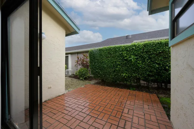 a backyard of a house