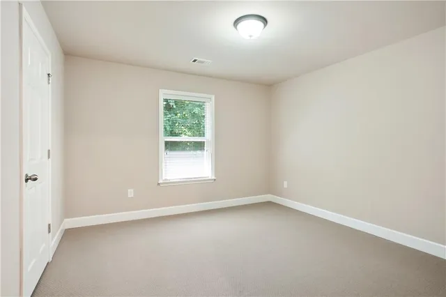 an empty room with a window