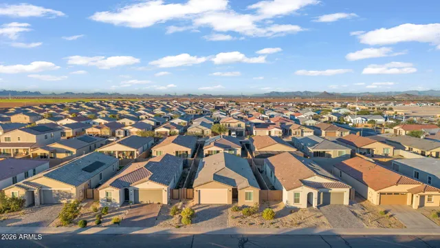 an aerial view of a city