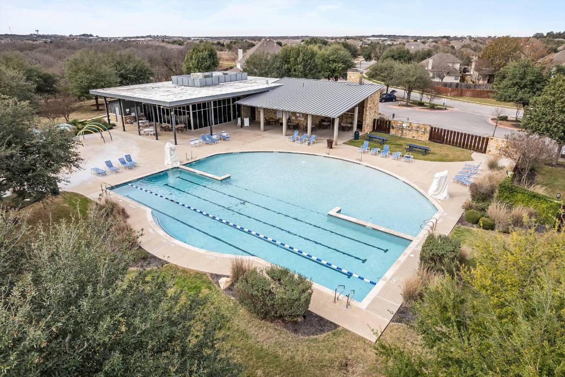 180 Fletcher Bend Buda, TX 78610 - Photo 31 of 36 an aerial view of a house with a garden