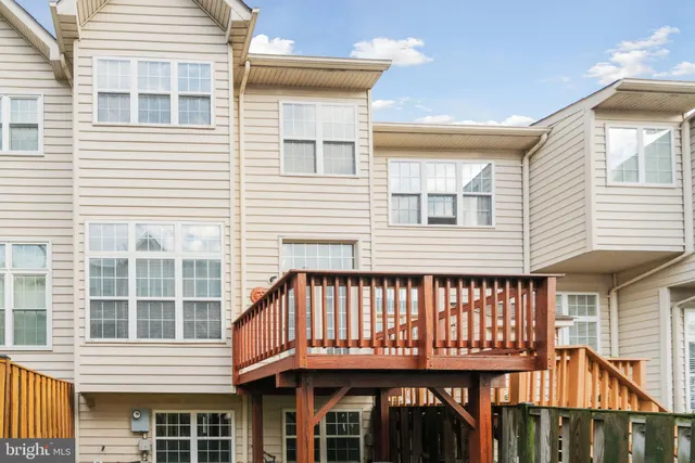 a view of wooden building from a balcony