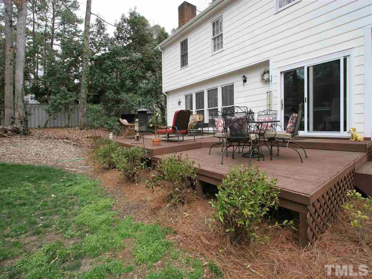 1004 Queensferry Road Cary, NC 27511 - Photo 22 of 25 Dine al fresco or just kick back and relax on this two-level deck. A great space for outdoor entertaining.