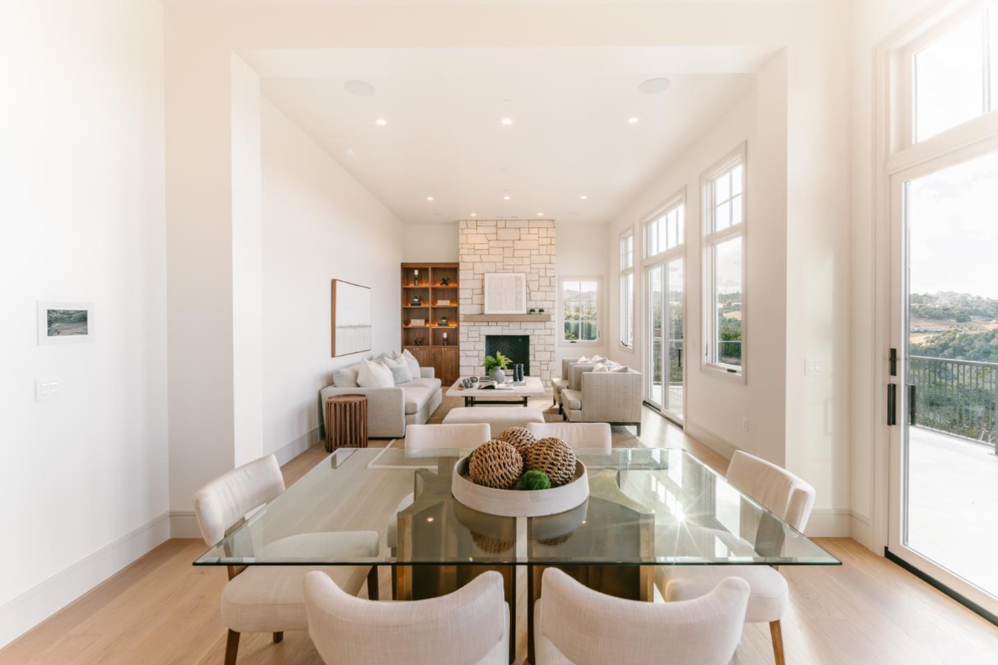 8210 Manjares Road Monterey, CA 93940 - Photo 27 of 76 a living room with fireplace furniture and a large window