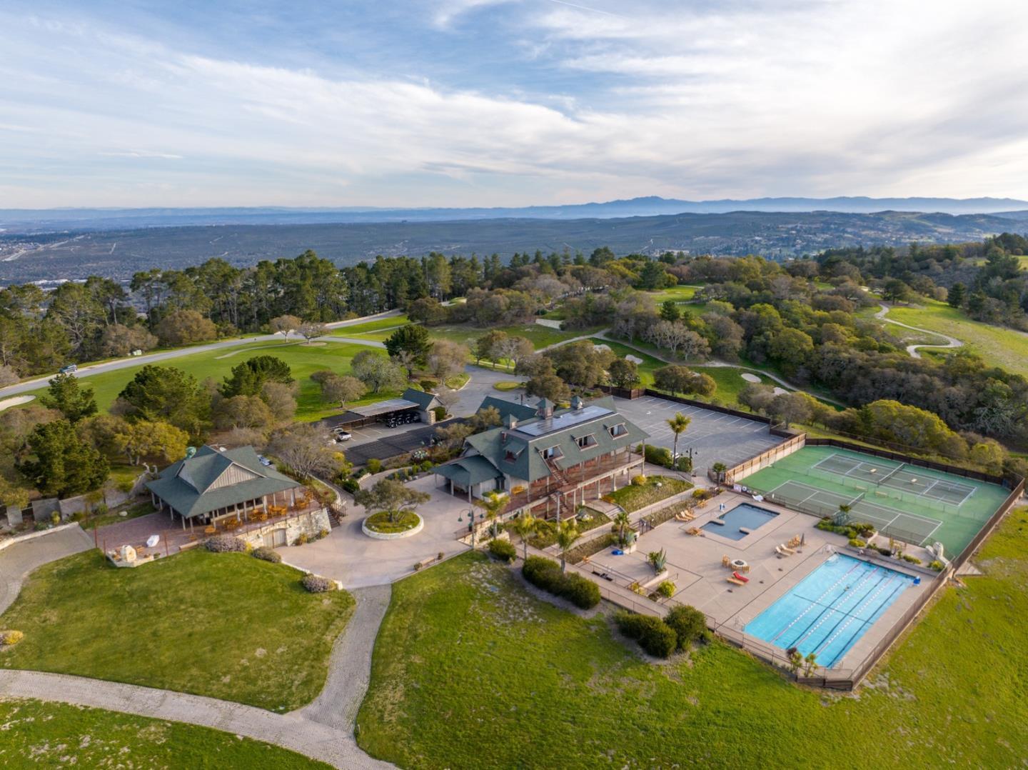 8210 Manjares Road Monterey, CA 93940 - Photo 73 of 76 an aerial view of a house with garden space and ocean view