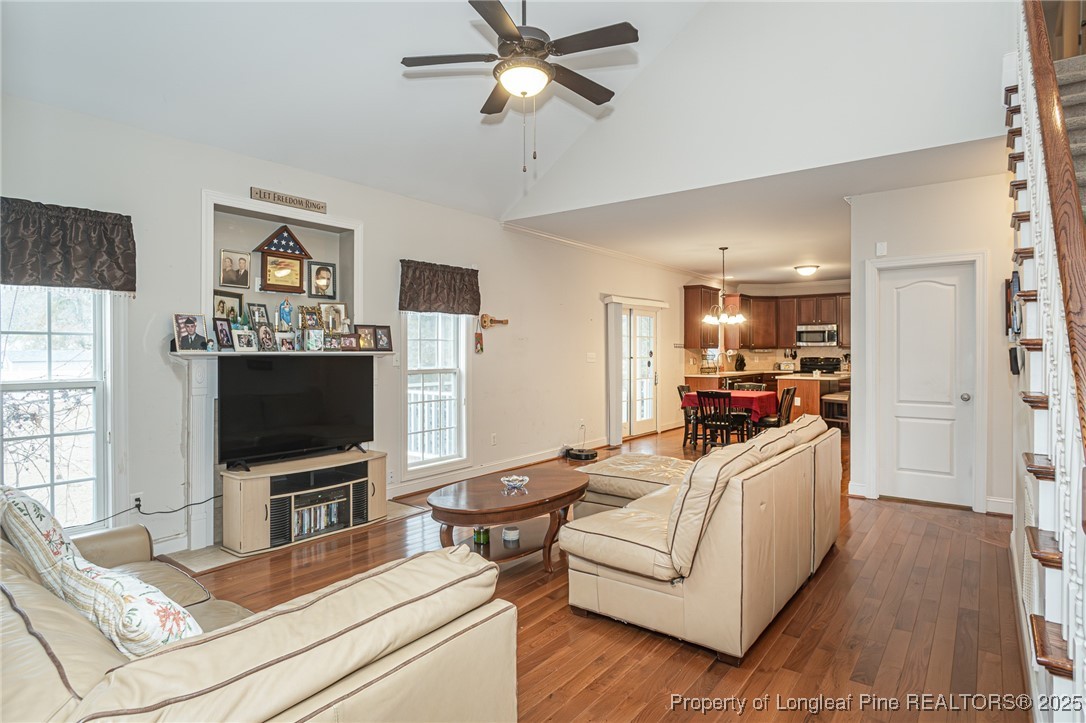 198 Grouse Run Raeford, NC 28376 - Photo 14 of 38 a living room with furniture and a flat screen tv