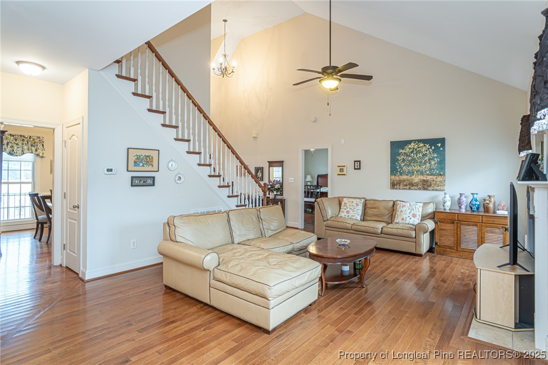 198 Grouse Run Raeford, NC 28376 - Photo 16 of 38 a living room with furniture and wooden floor