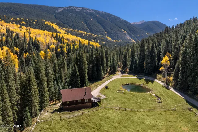 a view of a green yard