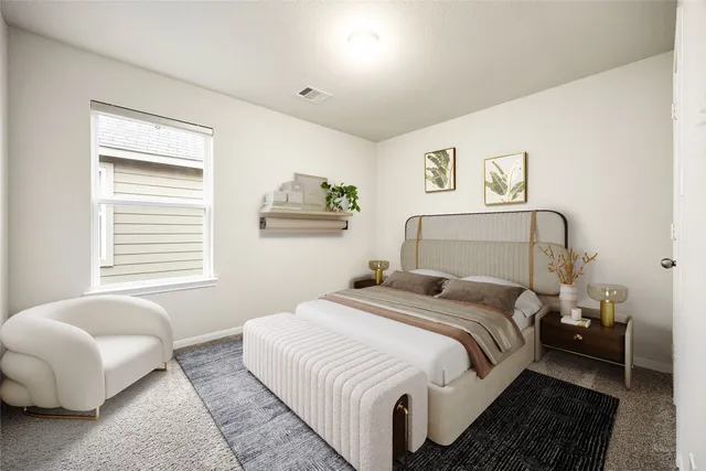 an empty room with an entryway