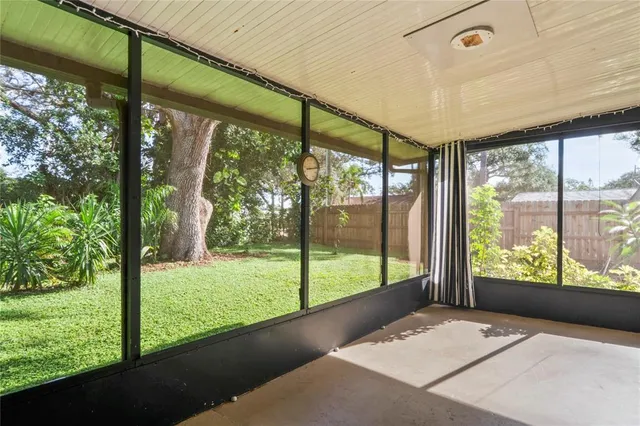 a view of a backyard with a garden