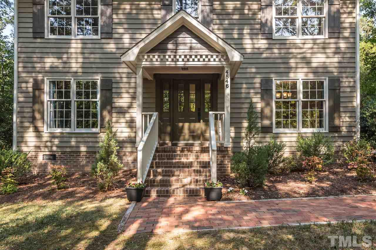 4546 Malvern Road Durham, NC 27707 - Photo 2 of 20 Follow the brick path as it leads you to the covered front porch. Open the door to reveal what awaits inside.