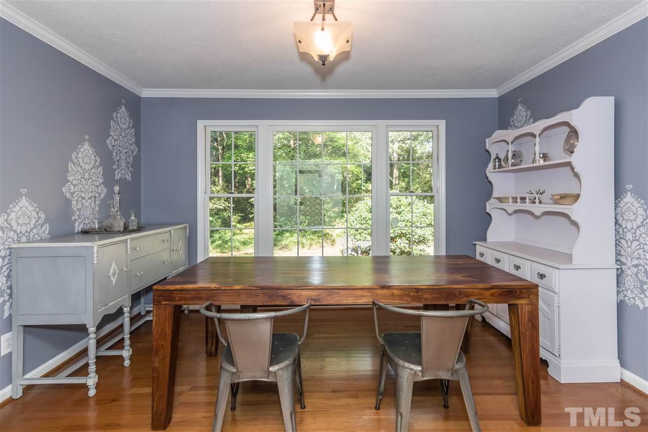 4546 Malvern Road Durham, NC 27707 - Photo 11 of 20 This breakfast room or sun room, which ever you prefer, has a huge window to make you feel as if you were eating outside. And it even has a door leading to the screened porch.
