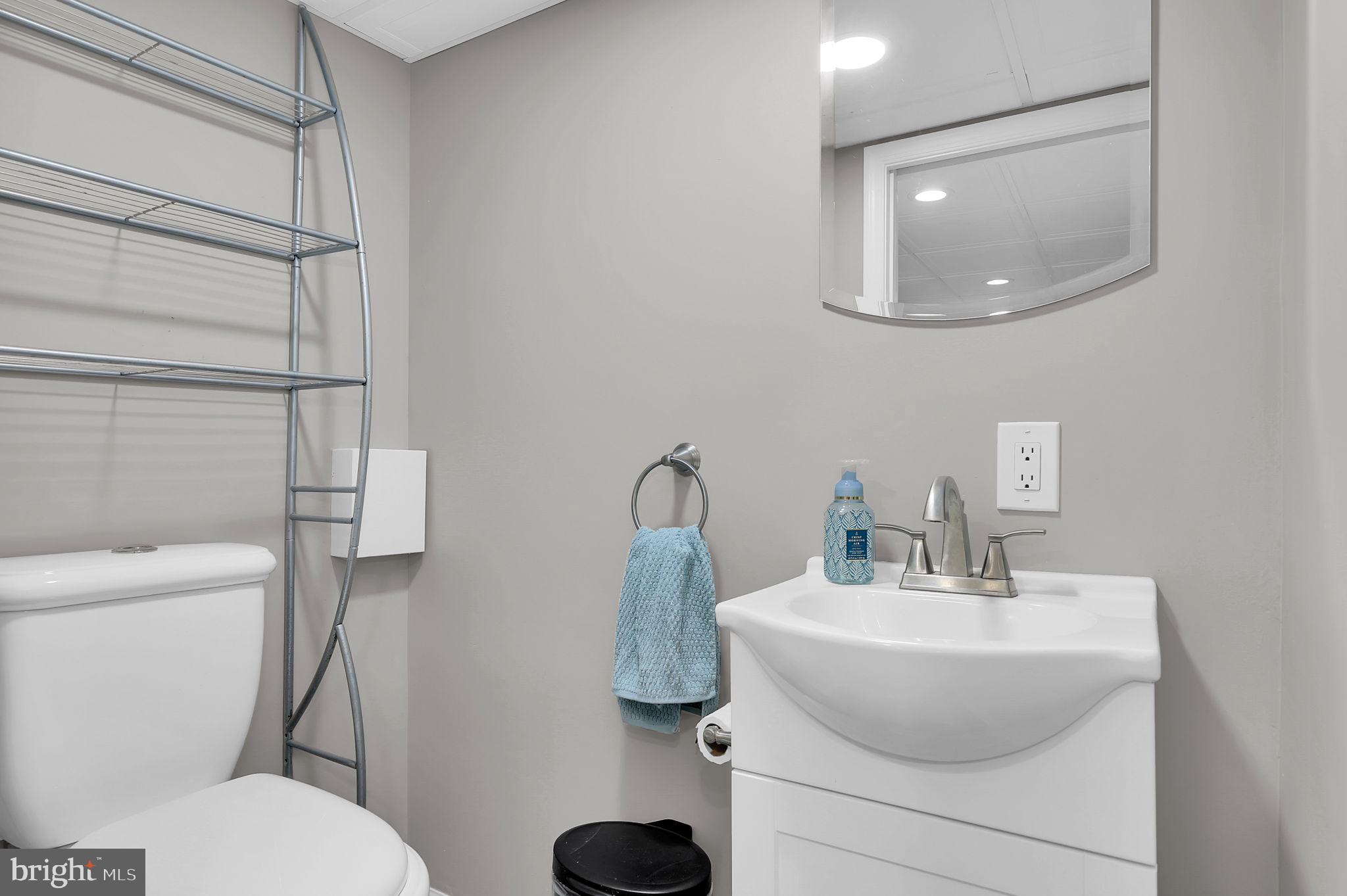 14336 Shirley Bohn Road Mount Airy, MD 21771 - Photo 33 of 56 a bathroom with a toilet sink and mirror