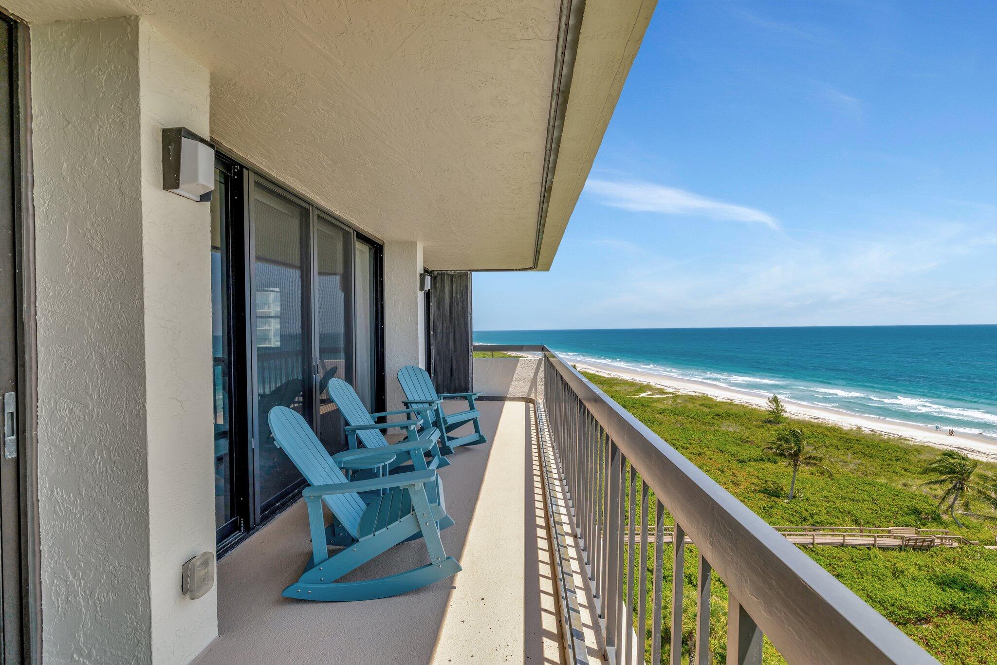 3100 North Hwy A1A, Unit 1102 Hutchinson Island, FL 34949 - Photo 30 of 55 a view of a balcony with chairs