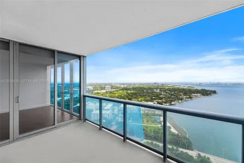 a view of balcony with city