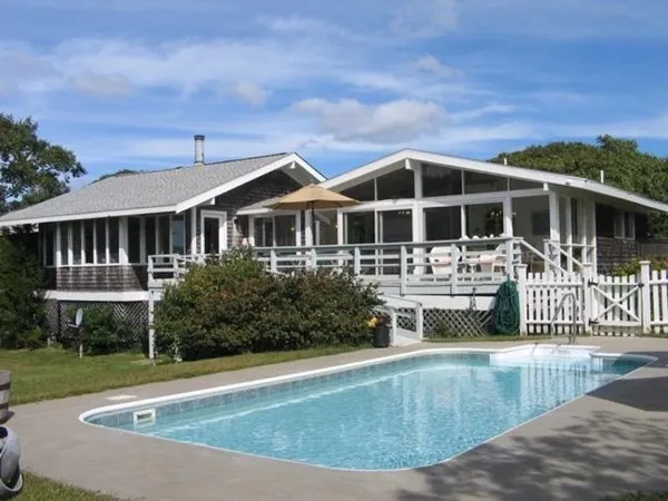 a front view of a house with porch