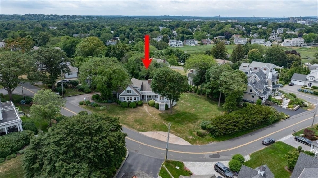 26 Bel Air Road Hingham, MA 02043 - Photo 41 of 41 an aerial view of a house with a yard and lake view