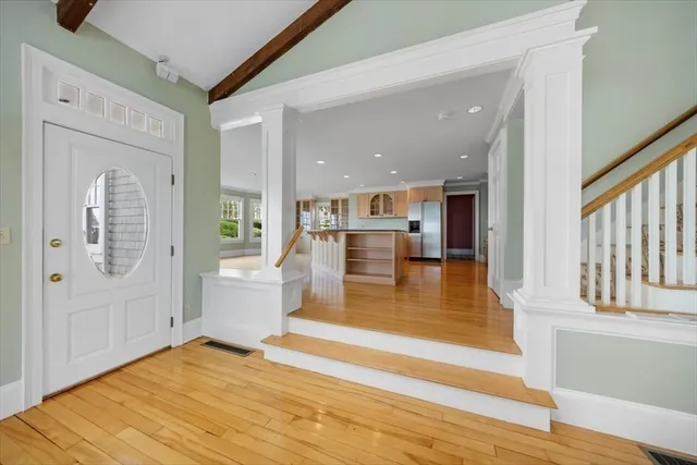wooden floor and dining room with wooden floor