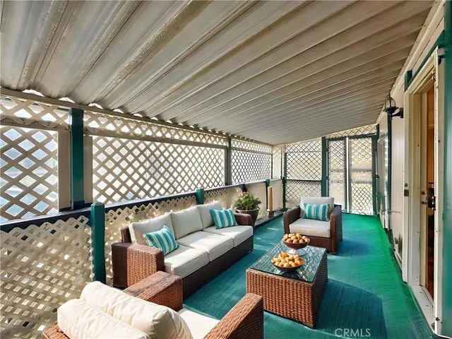 a outdoor living space with furniture