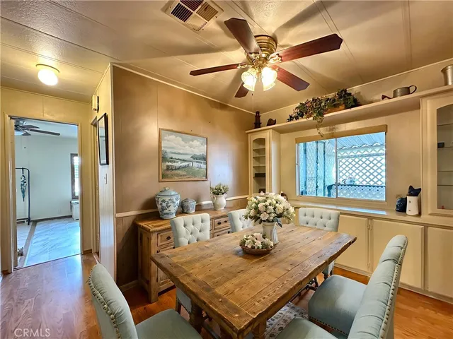 a view of a dining room and livingroom view