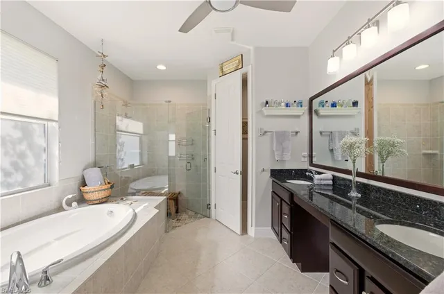 a view of a garden with a tree