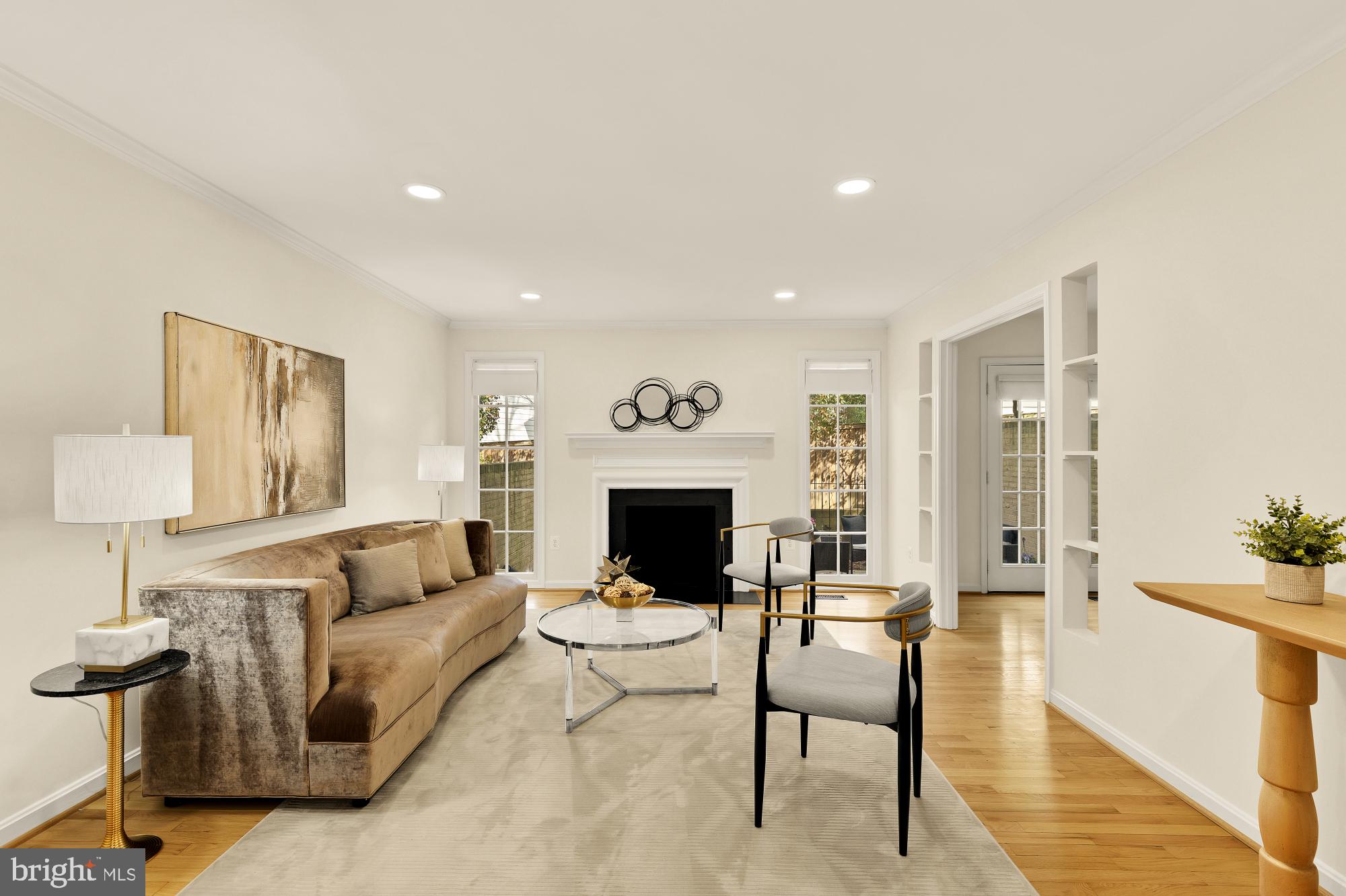 4629 4th Road North Arlington, VA 22203 - Photo 5 of 41 Fireplace, Gleaming Hardwoods, Tall Windows