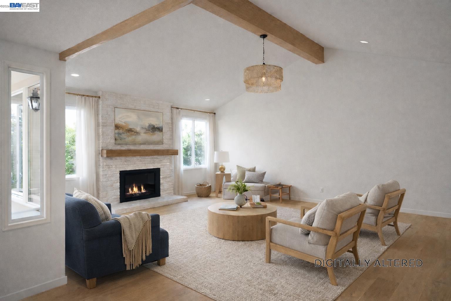212 Puddingstone Road Alameda, CA 94502 - Photo 3 of 24 a living room with furniture and a fireplace