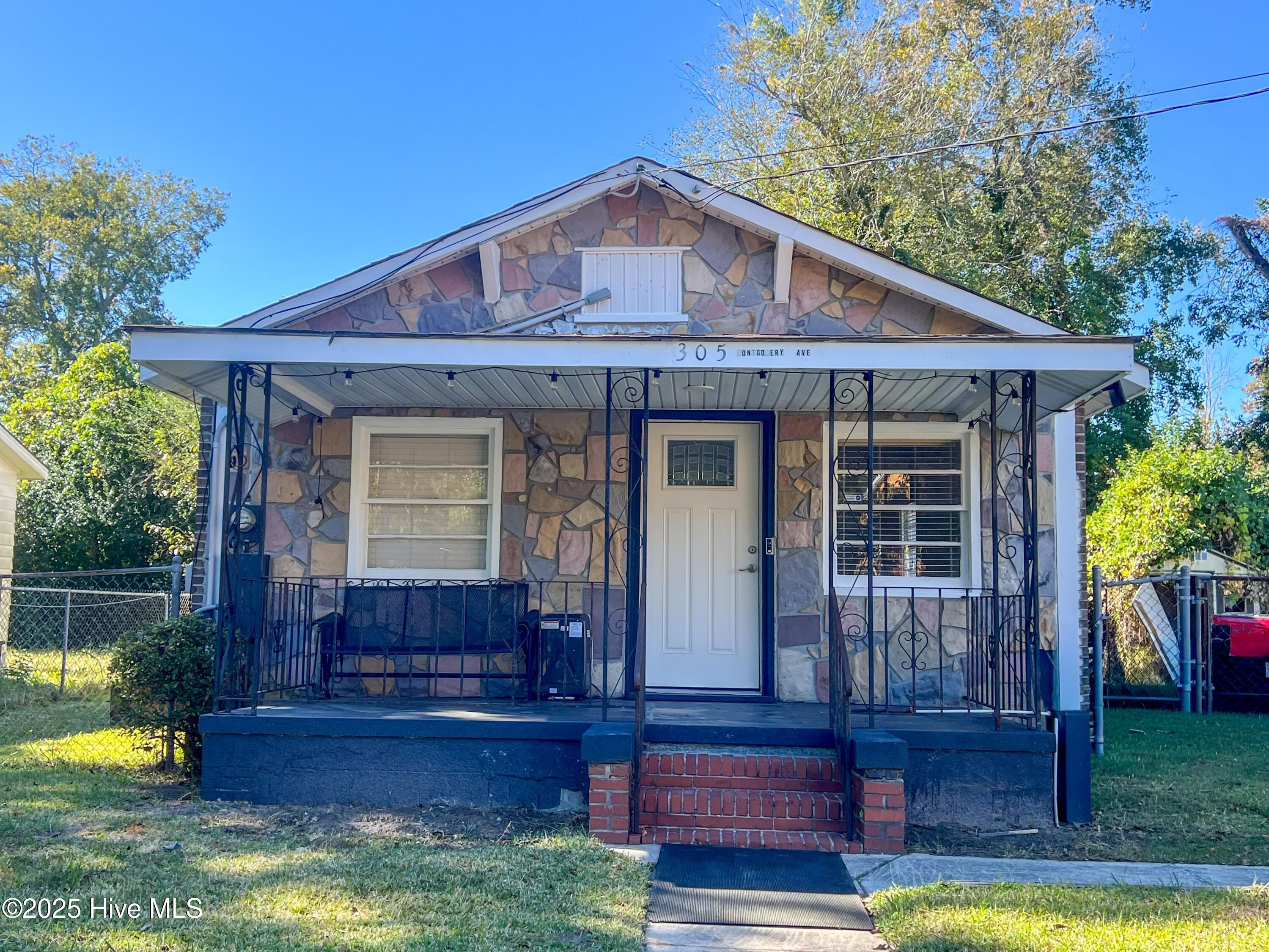 The inviting front of the home