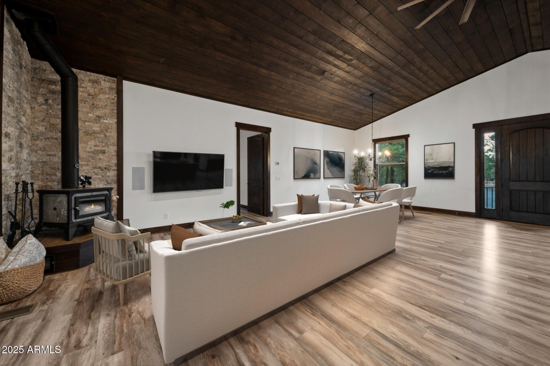 2702 Majestic Elk Road Overgaard, AZ 85933 - Photo 38 of 89 Majectic Elk GR Fireplace Staged