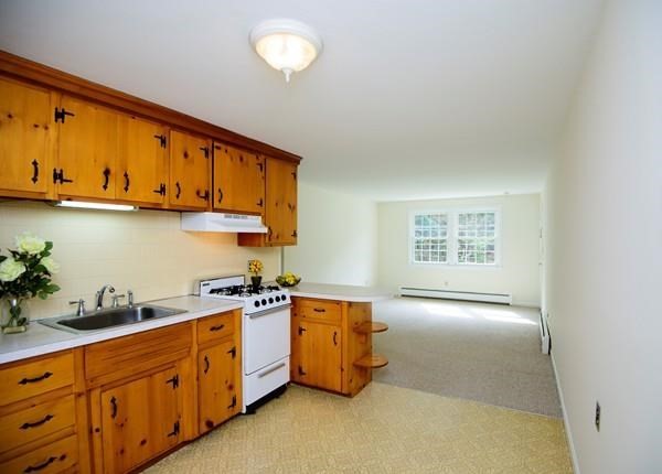 180 Tyngsboro Road, Unit 55D Chelmsford, MA 01863 - Photo 16 of 20 a kitchen with stainless steel appliances granite countertop a sink a stove and a refrigerator