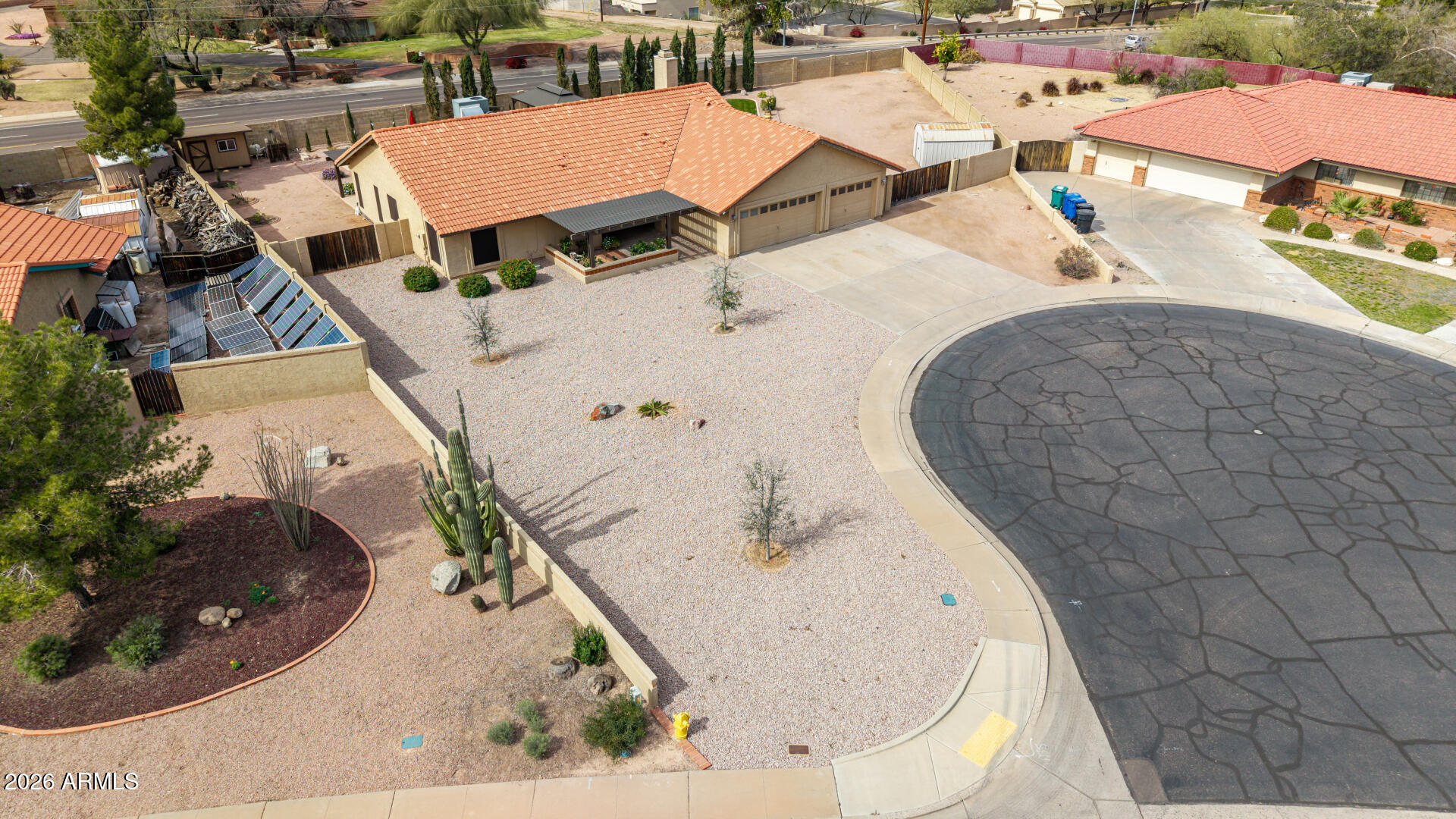 1522 N Spring Mesa, AZ 85203 - Photo 52 of 63 an aerial view of a house with a swimming pool