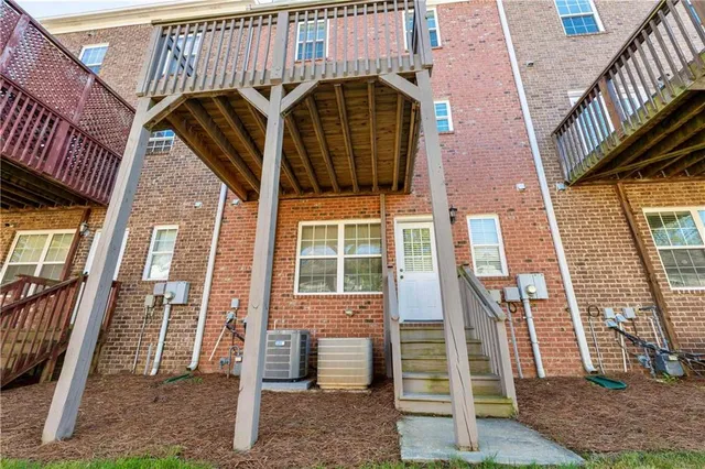 a front view of a house with a door