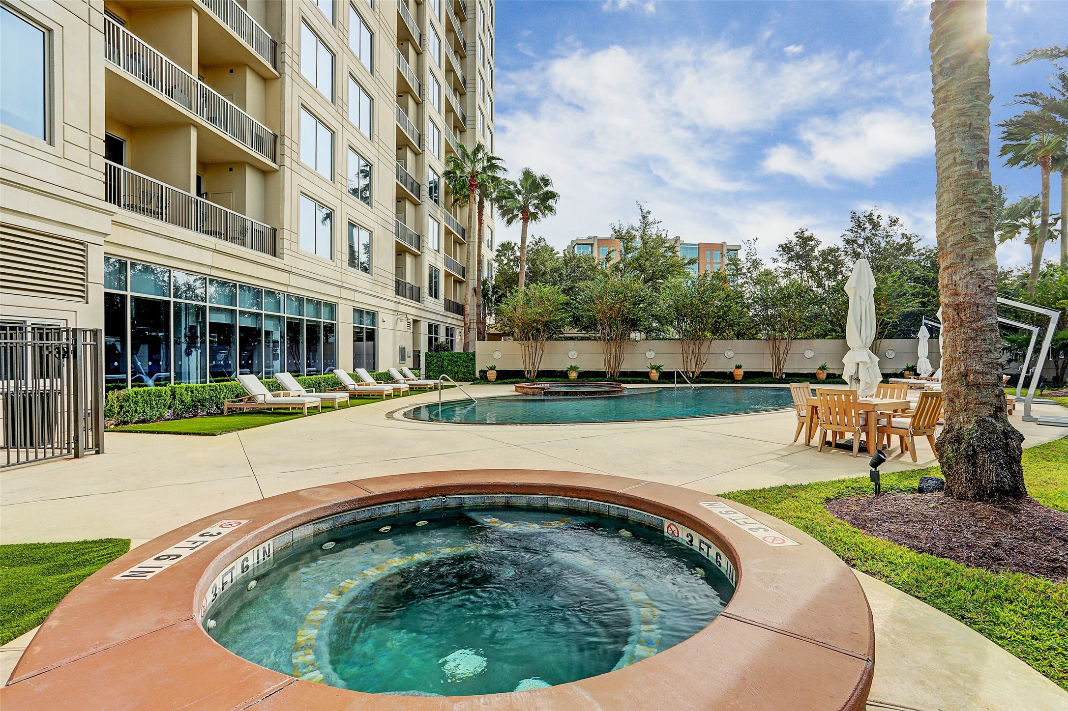 3333 Allen Parkway, Unit 602 Houston, TX 77019 - Photo 47 of 49 a view of swimming pool with outdoor seating and plants