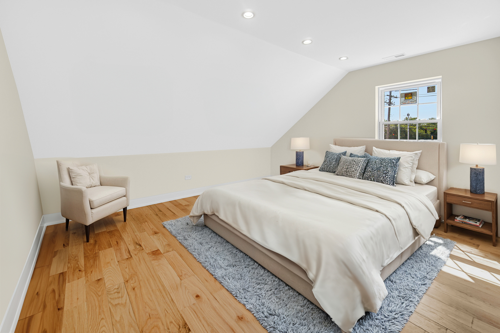 602 Glenshire Road Glenview, IL 60025 - Photo 72 of 98 a bedroom with a bed and a night stand