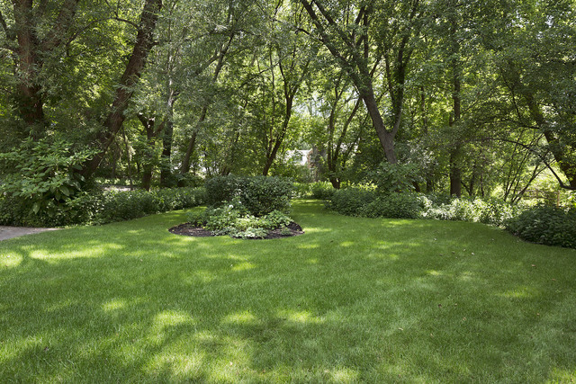 a view of a backyard with a garden