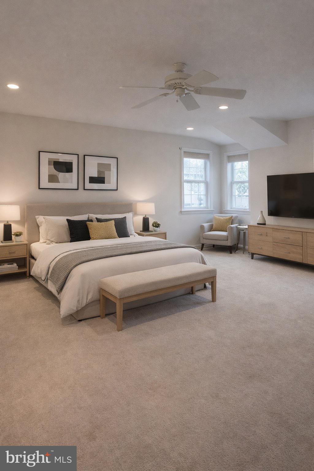 916 Log College Drive Warminster, PA 18974 - Photo 16 of 30 AI Generated Primary Bedroom