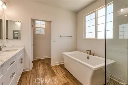 a bathroom with a sink and a bathtub