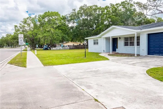 a view of outdoor space yard and swimming pool