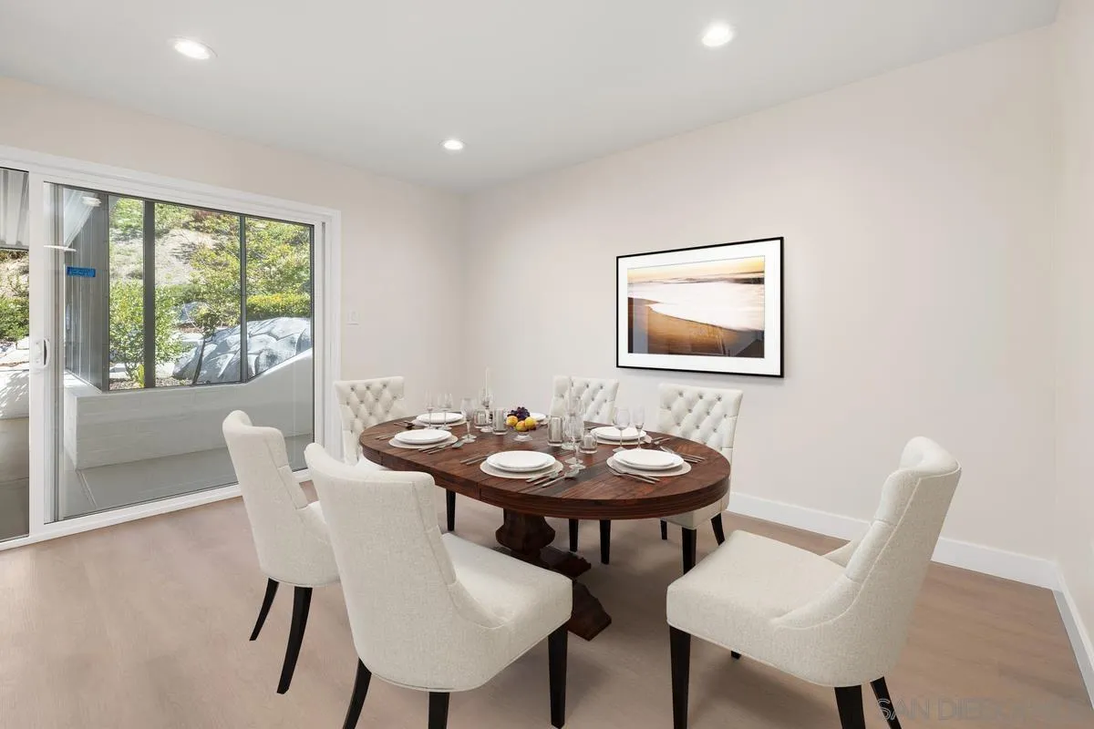 3252 Eichenlaub Street San Diego, CA 92117 - Photo 21 of 36 a dining room with furniture and wooden floor