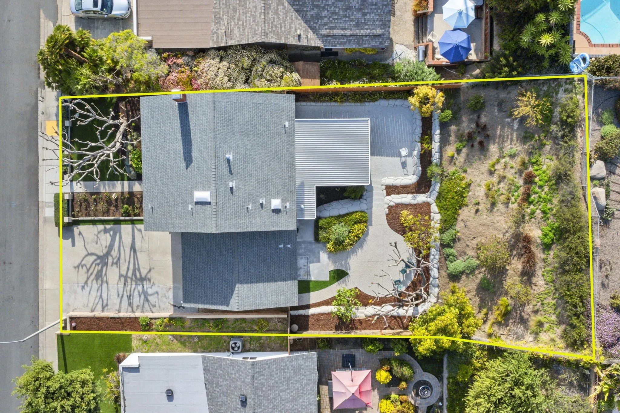 3252 Eichenlaub Street San Diego, CA 92117 - Photo 3 of 36 an aerial view of a house with a swimming pool