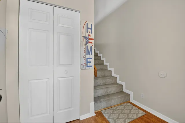 a view of entryway with stairs