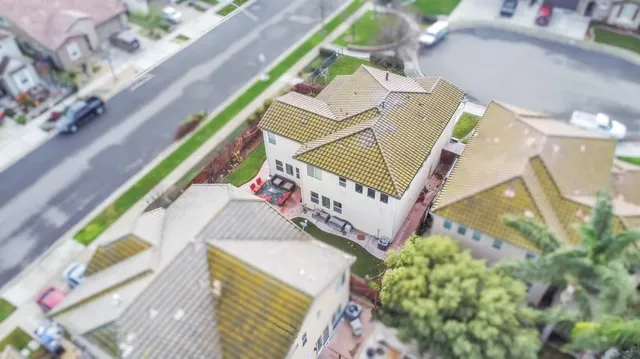 an aerial view of a city with lots of residential buildings