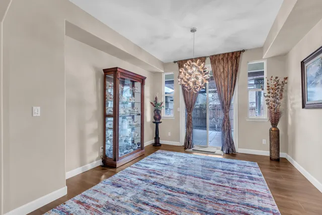 a view of entryway with wooden floor