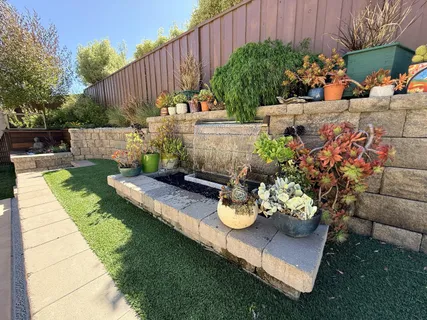 a view of a dresser with wooden cabinet