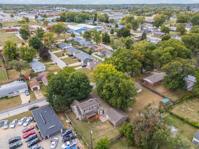 an aerial view of a city