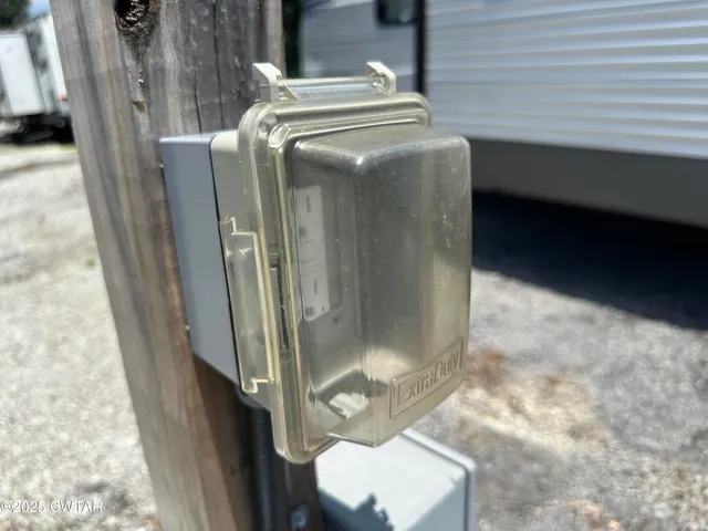 a view of a lake with a yard