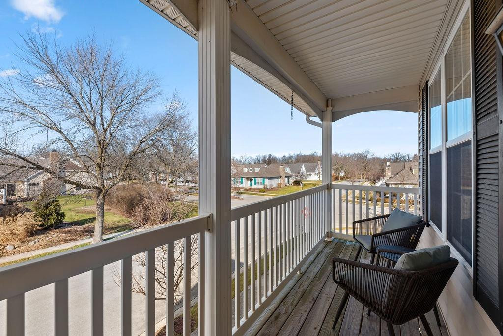 21 B Edinburgh Street Valparaiso, IN 46385 - Photo 16 of 17 a view of a two chairs in the balcony