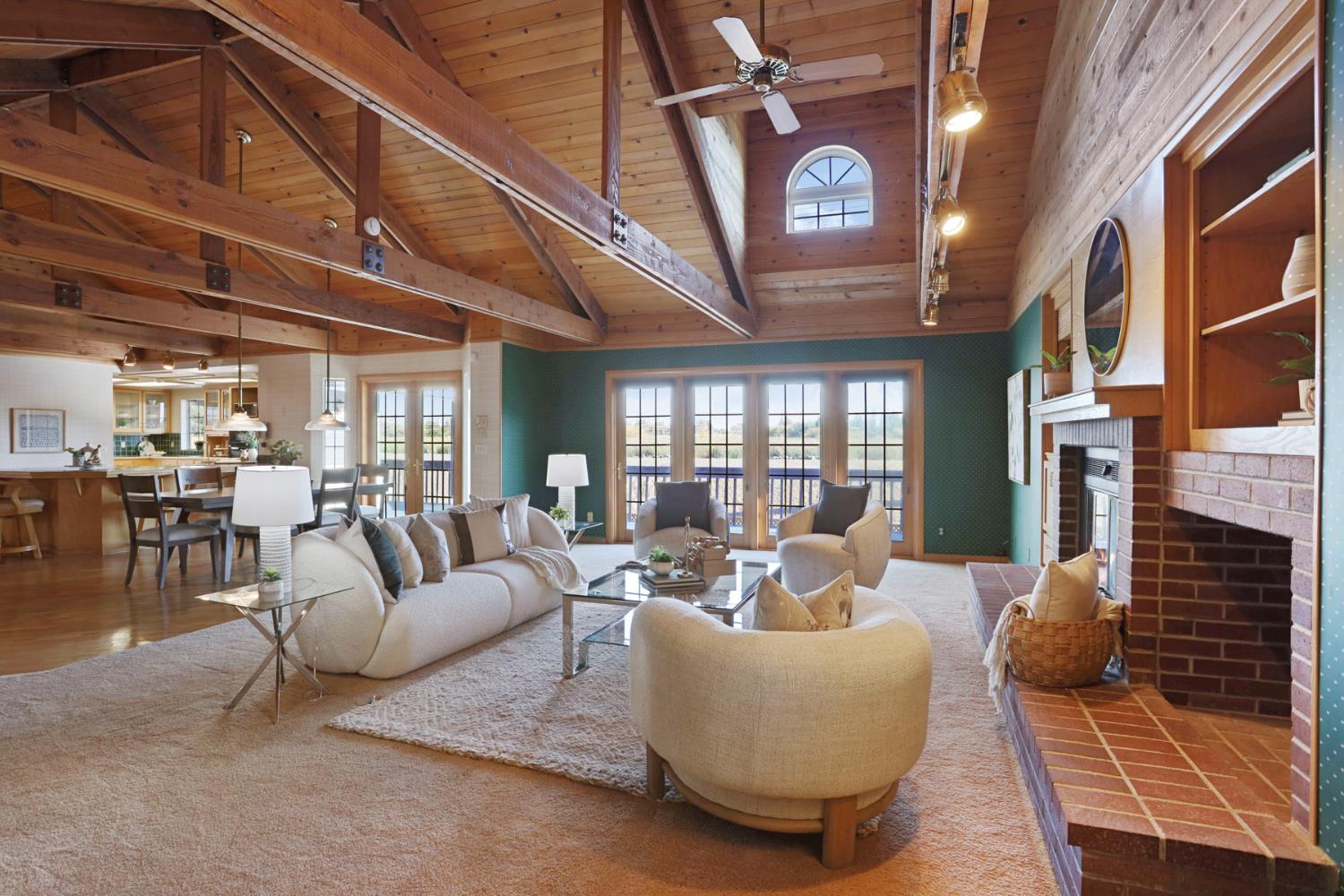 3152 Sea Gull Lane Stockton, CA 95219 - Photo 45 of 67 a living room with fireplace furniture and a large window