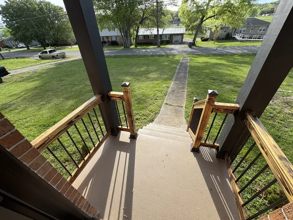 a view of a yard with seating area