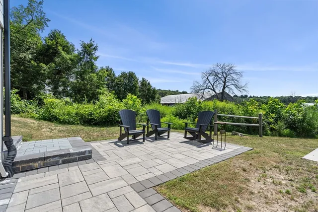 a view of outdoor space with seating